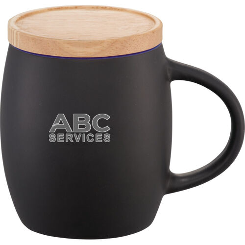 Drinkware - Hearth Ceramic Mug with FSC 100% Wood Lid/Coaster 15oz Thumbnail